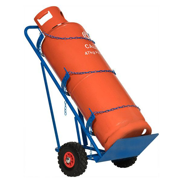 Durable Blue Puncture Proof Propane Cylinder Trolley