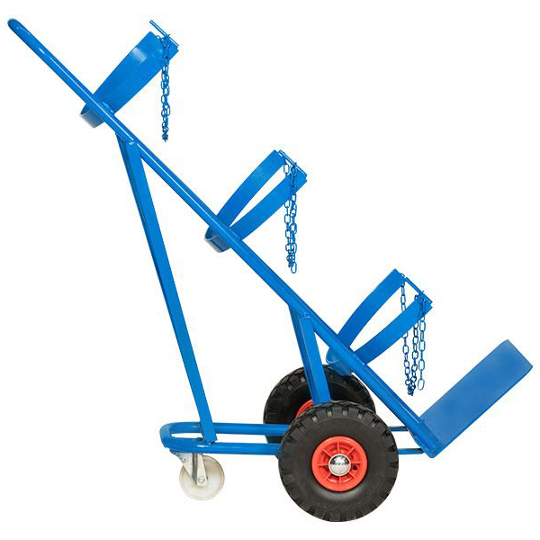 Durable Blue Puncture Proof Propane Cylinder Trolley