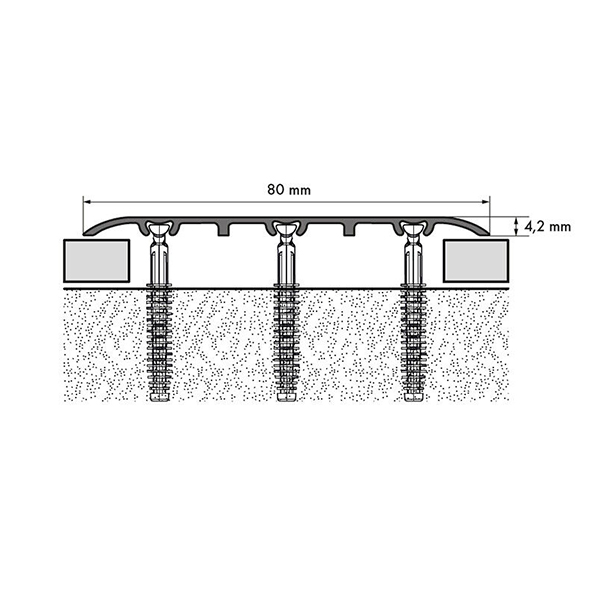 Push In Aluminium Door Bars Threshold Profile Cover