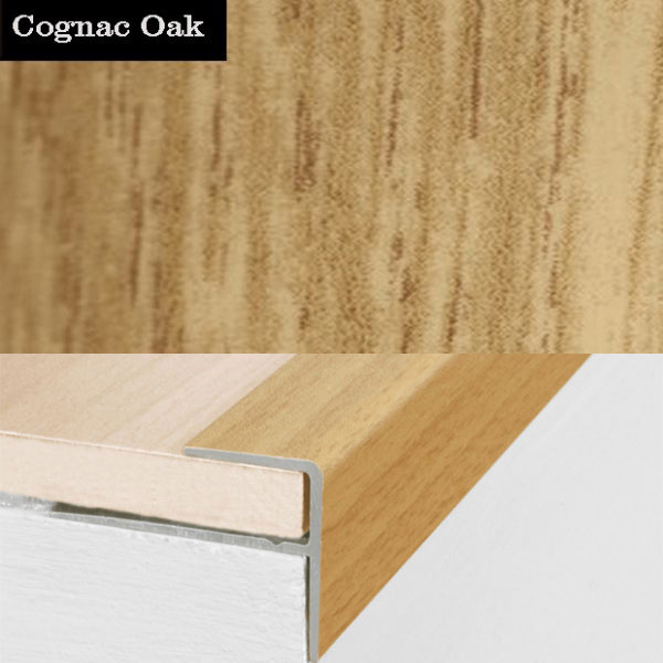 Stair Nosing Edge Trim Push-In Aluminium Wood Effect