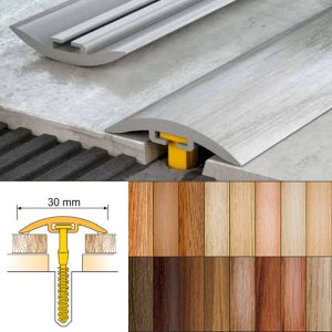 PVC door floor trim 30mm Wide for wooden, laminate, carpet, vinyl or tiled floors