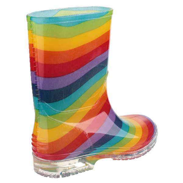 PVC Kids Wellingtons Rainbow Boots 