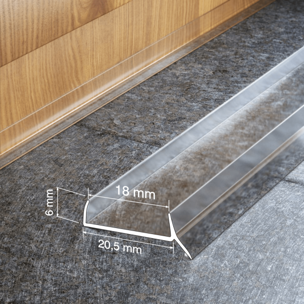 18mm Kitchen Plinth Sealing Strip PVC