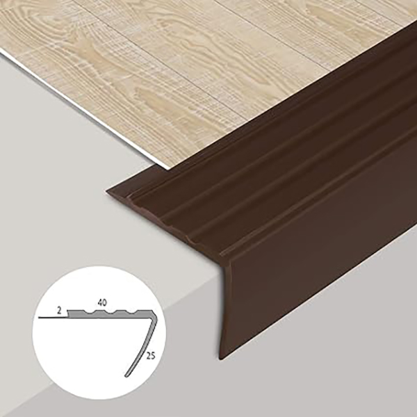 PVC Stair Nosing Profile in L Shape Elegant Stair Protection For All Flooring Types