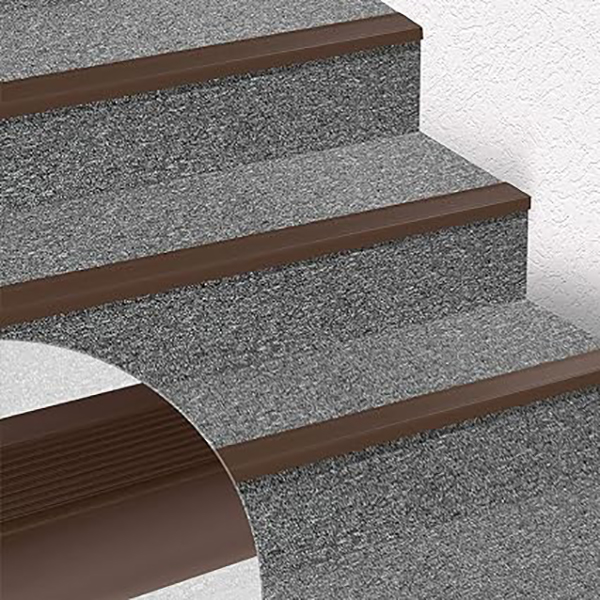 PVC Stair Nosing Profile in L Shape Elegant Stair Protection For All Flooring Types