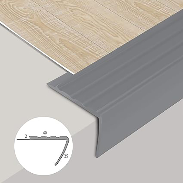 PVC Stair Nosing Profile in L Shape Elegant Stair Protection For All Flooring Types