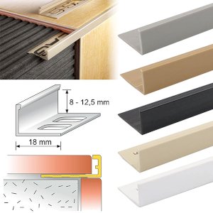 18mm PVC Straight Edge L Shaped Tile Trim