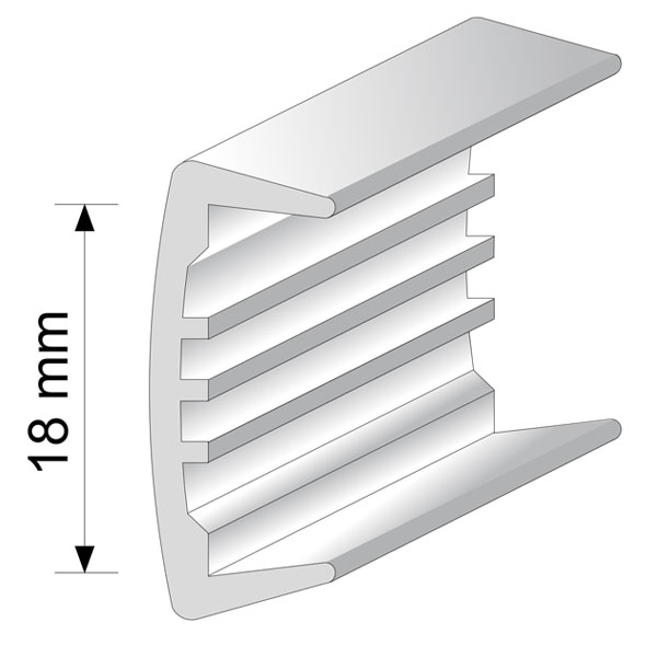 PVC U Section 18mm Melamine Furniture Plastic Edge Trim