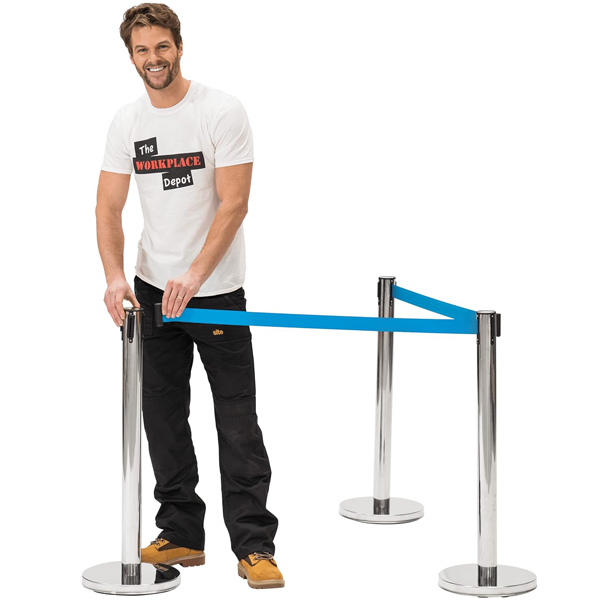 New Stainless Steel Queue Barrier Post