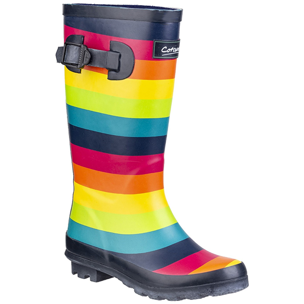 Stylish Rainbow Printed Junior Wellington Boots