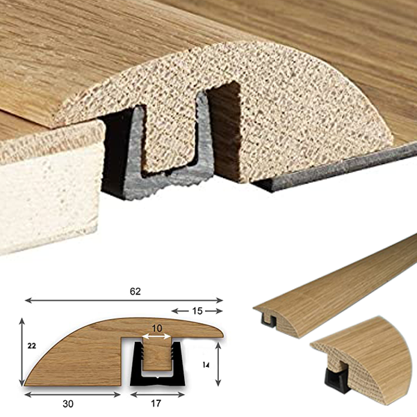 Ramp Reducer Door Threshold Bar for 14mm to 18mm Flooring