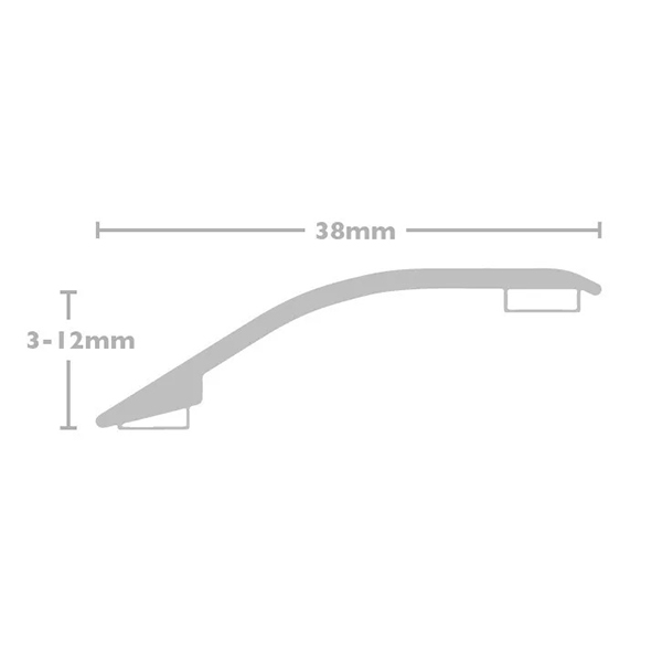 Ramp Reducer 38mm Threshold Door Bars Stick Down Profile Edge Strip For Wood & Tile Floor