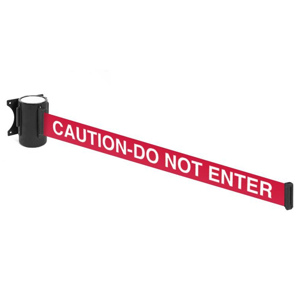 Red Retractable Belt, Caution - Do Not Enter