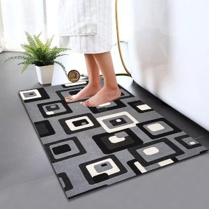 Soft Revive Non Slip Bathroom Rug Mats Small Large Toilet Pedestal Mats for Indoor & Outdoor