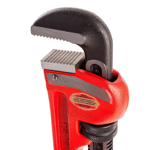 Sturdy Ridgid Ductile-Iron Straight Pipe Wrench 18 Inches