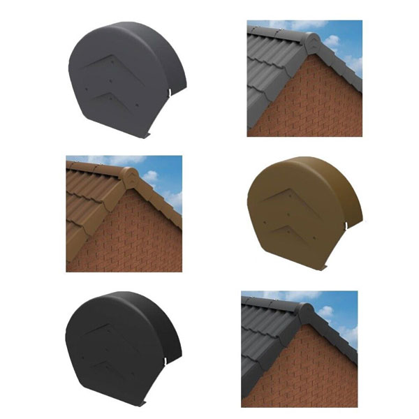 Round Ridge End Dry Verge Roof System