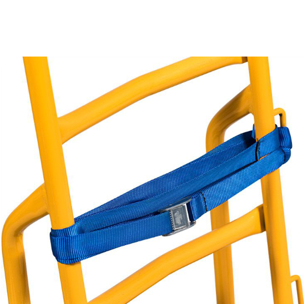 Yellow Steel Curved Shape Sack Cart For Transportation