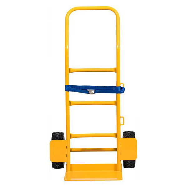 Yellow Steel Curved Shape Sack Cart For Transportation