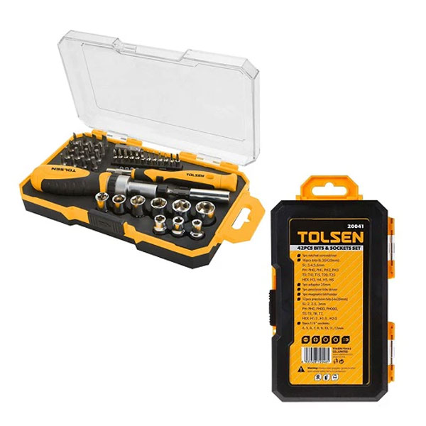 Screwdriver and Ratchet Set with 42 Pieces