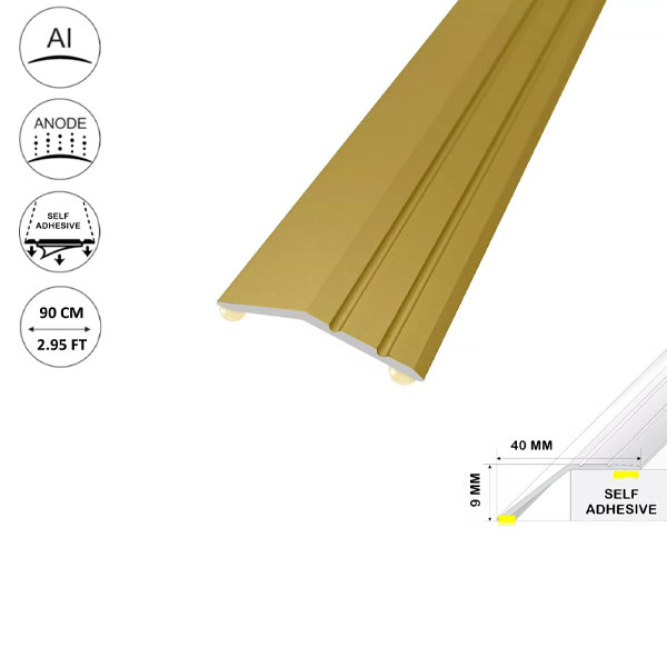 Self Adhesive 1m Aluminium Anodised Door Floor Bar Edge Trim Threshold Ramp 