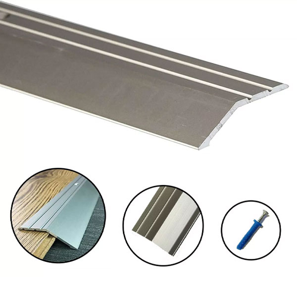 Self Adhesive 1m Aluminium Anodised Door Floor Bar Edge Trim Threshold Ramp 