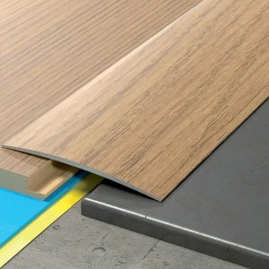 Self-Adhesive 2m Long Aluminium Wood Effect Door Edging Floor Trim Threshold