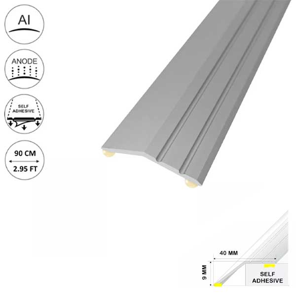 Aluminium Self Adhesive Door Trim For Laminate Floors at Different Levels 