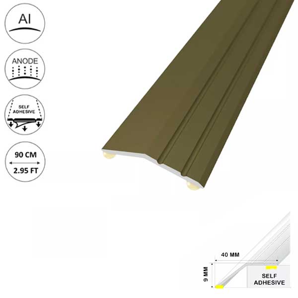 Aluminium Self Adhesive Door Trim For Laminate Floors at Different Levels 