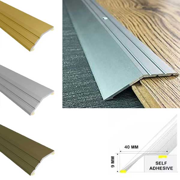 Aluminium Self Adhesive Door Trim For Laminate Floors at Different Levels 