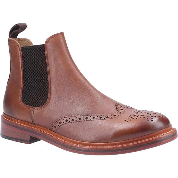 Siddington Premium Leather Brogue Chelsea Boot