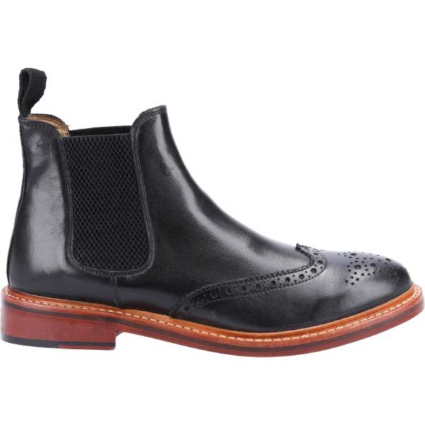 Siddington Premium Leather Brogue Chelsea Boot