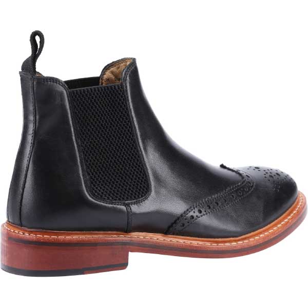 Siddington Premium Leather Brogue Chelsea Boot