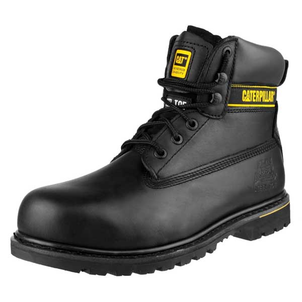 Slip Resistance Cat Holton SRC Black Safety Shoes