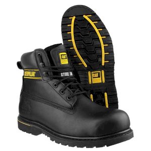 Slip Resistance Cat Holton SRC Black Safety Shoes