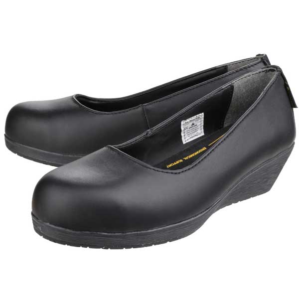 Slip Resistant FS107 SB Safety Heeled Ladies Shoe