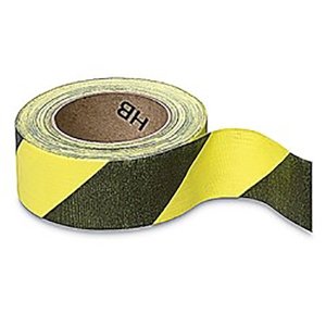 Social Distancing Tape 25mm CLOTH Hazard Black & Yellow