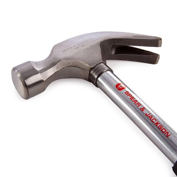 Spear & Jackson Tubular Steel Handle Claw Hammer 16oz