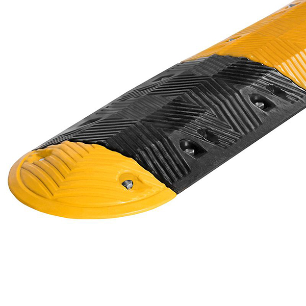 Black/Yellow Recycled Rubber Speed Ramp With Ends