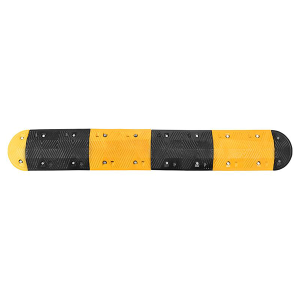 Black/Yellow Recycled Rubber Speed Ramp With Ends