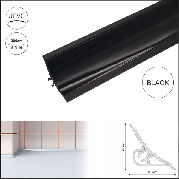 Splashback Worktop Profile Strip Edging Trim Kitchen Seal 3m Long