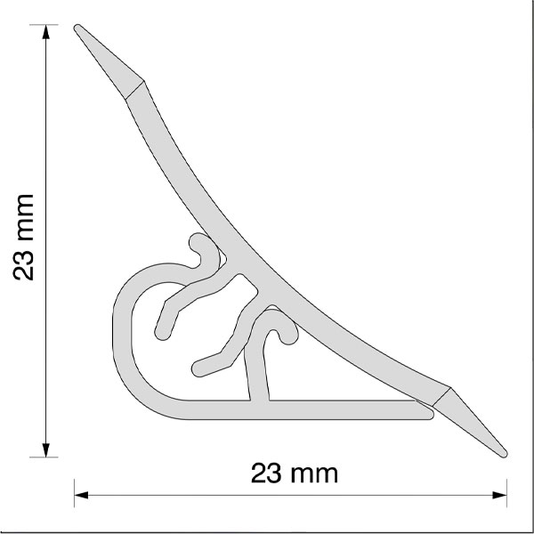 Splashback Worktop Profile Strip Edging Trim Kitchen Seal 3m Long