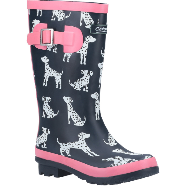 Girl's Junior Spot Wellington Boots