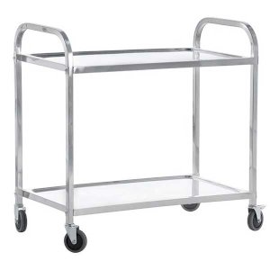 Stainless Steel Lightweight Silver Trolley