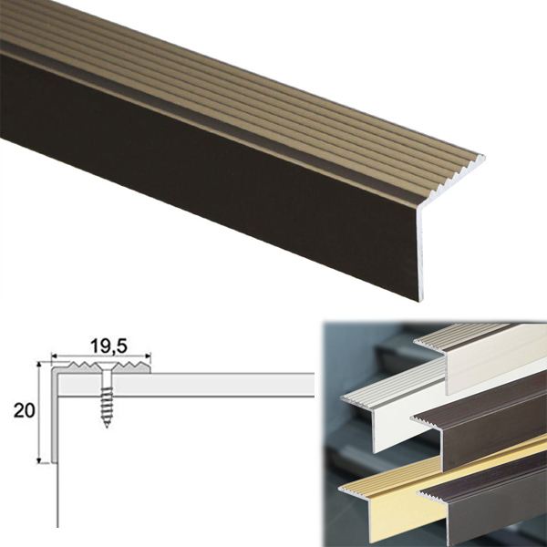 Stair Edge Nosing Trim Aluminium Anti Slip