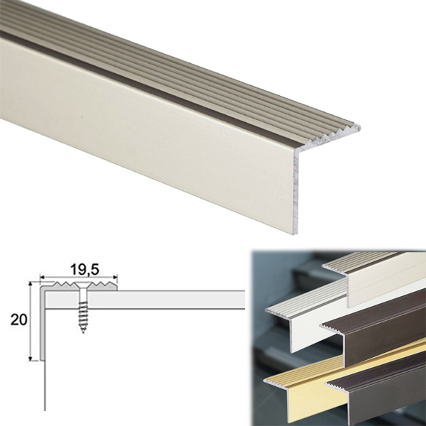 Stair Edge Nosing Trim Aluminium Anti Slip