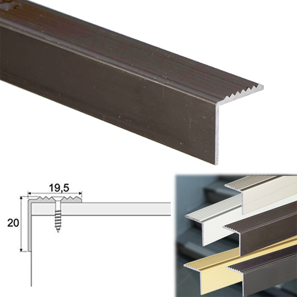 Stair Edge Nosing Trim Aluminium Anti Slip