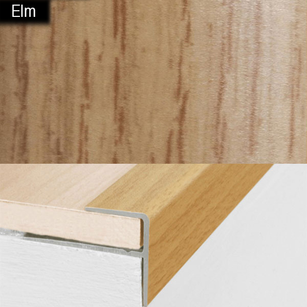 Stair Nosing Edge Trim Push-In Aluminium Wood Effect