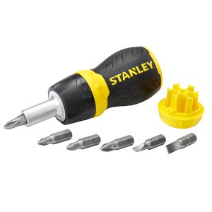 Stanley Stubby 3-Position Multi-Bit Ratcheting Screwdriver (6 Bits)