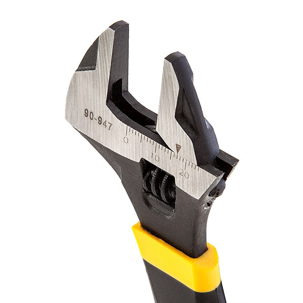 Stanley MaxSteel Adjustable Wrench 6 Inches with Extra-Wide Jawed