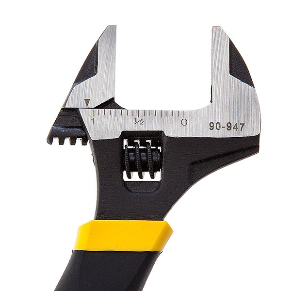 Stanley MaxSteel Adjustable Wrench 6 Inches with Extra-Wide Jawed